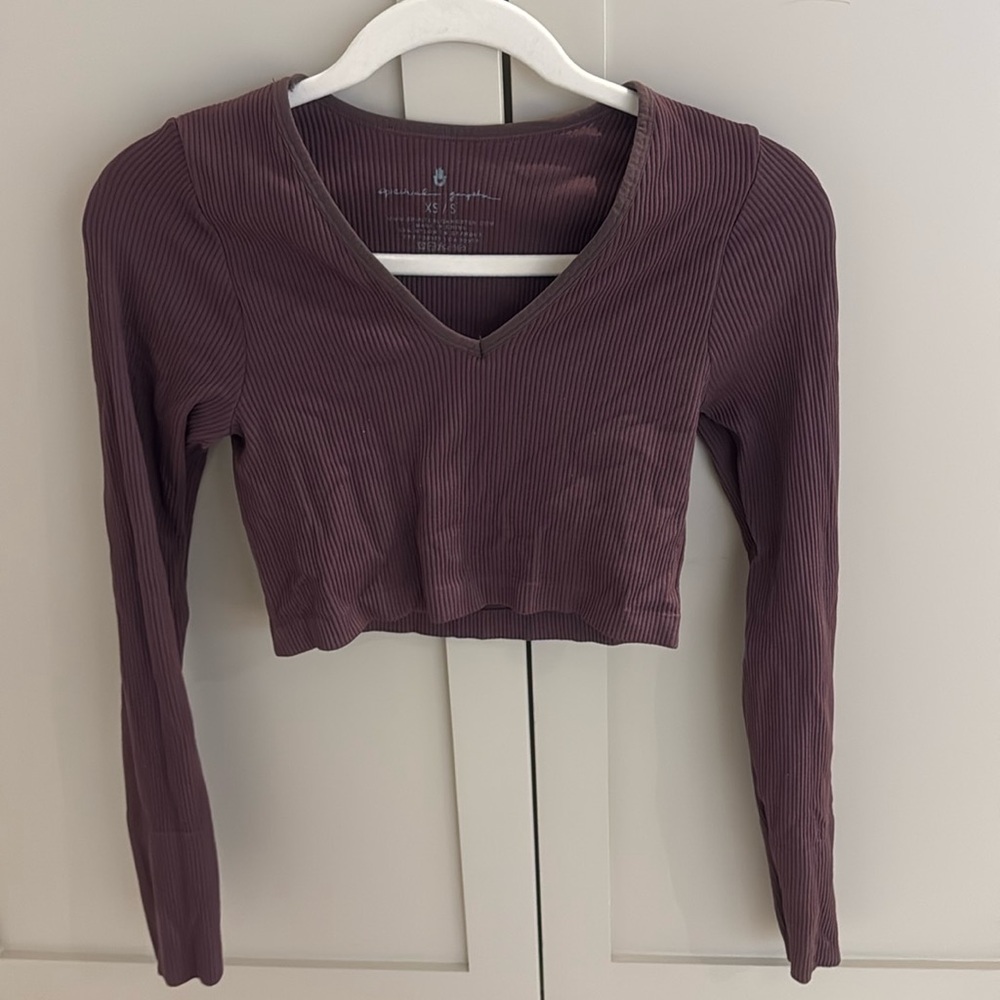 Spiritual Gangster maroon long sleeve top